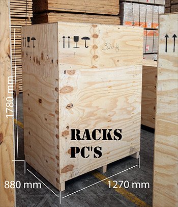 FSC B737 racks wood box dimensions